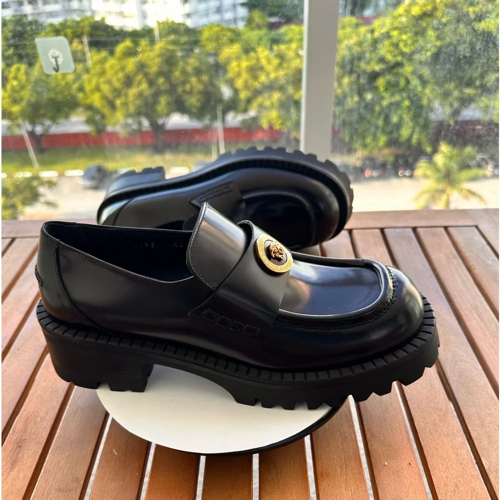 💯 - New Authentic VERSACE ALIA PLATFORM LOAFERS 35 MM SIZE 40